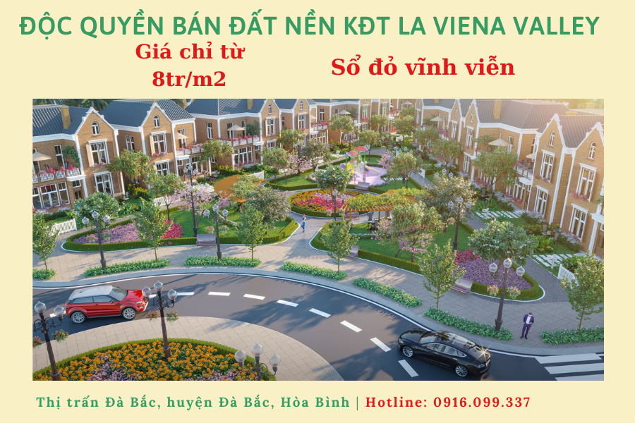 giá bán đất nền Khu đô thị La Viena Valley