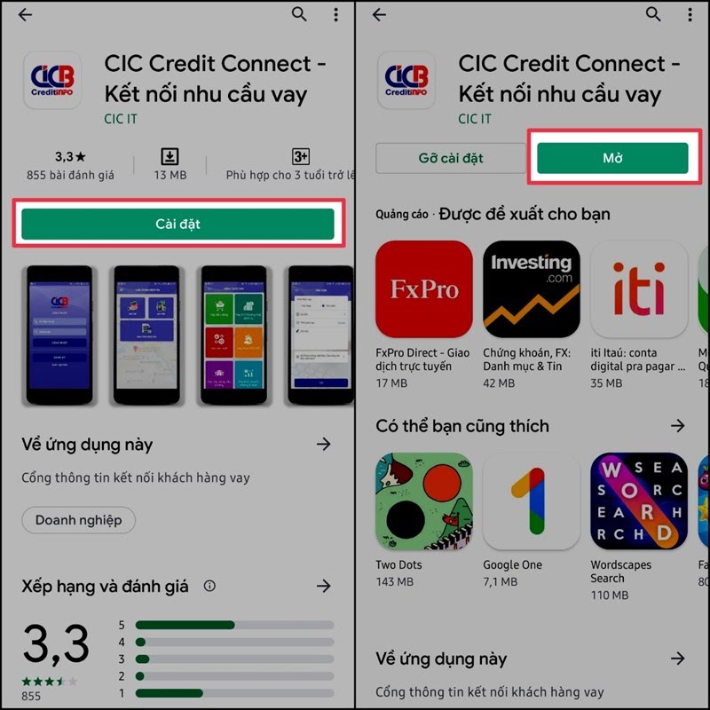 Tải app CIC để tra cứu nợ xấu bằng CMND CCCD